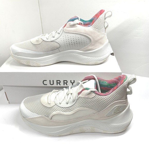 Under Armour Curry 3Z 24 SDE Basketball Shoes White Multi Color Mens 10.5 W12 UA